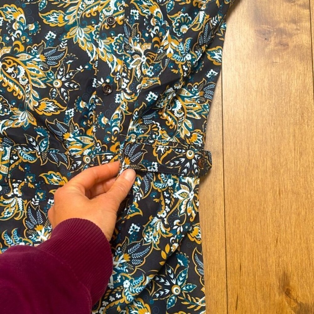 NWOT Romperjack BOHEMIAN short sleeve shorts button down lightweight jumpsuit L - Picture 6 of 11